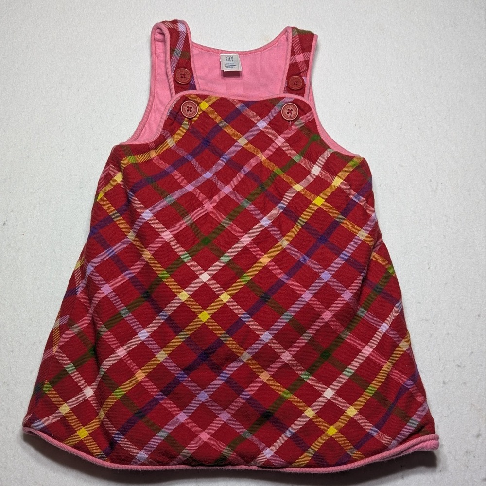 GAP Baby Quilted Plaid Jumper‎ Dress | 12–18 Months | NWOT